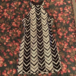 2 for 20 Patterned Black and White Formal Dress